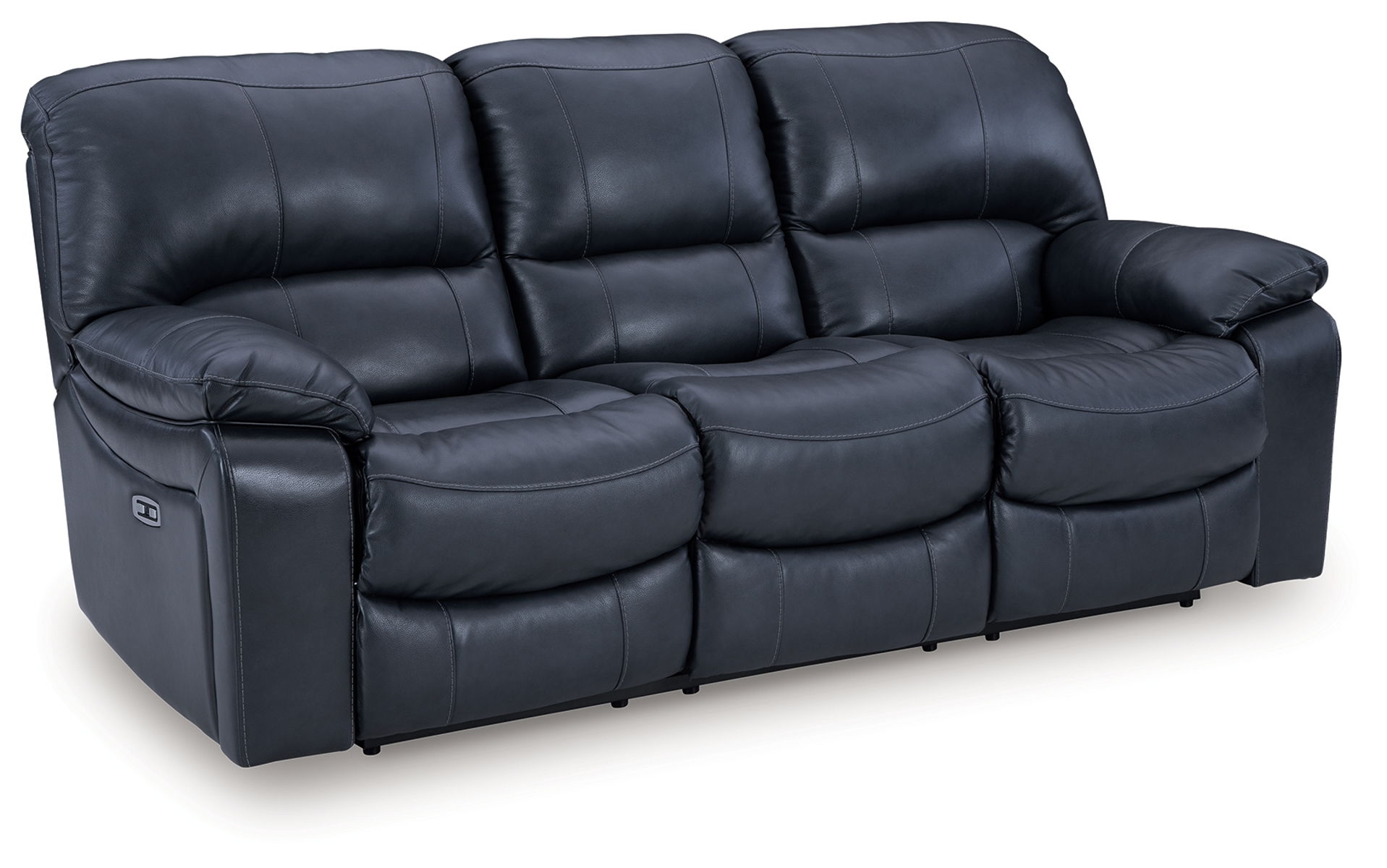 Leesworth - 3 Pc. - Power Reclining Sofa, Power Reclining Loveseat, Power Rocker Recliner - Ocean - Image 12